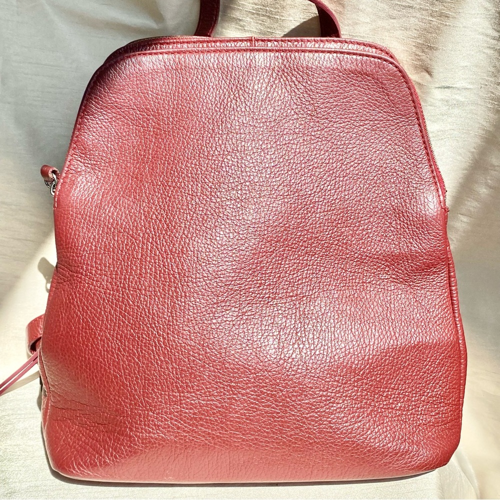 Simons Red Cherry Italy Leather Backpack - Picture 1 of 11